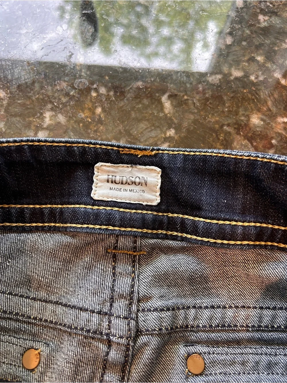 Hudson Low Rise Flare Leg Dark Wash Jeans SZ 27. Y2K. Made in Mexico. Classic - Picture 4 of 13